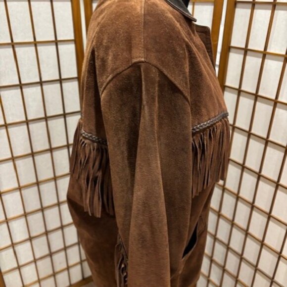 Vintage Fringed Suede Jacket - Picture 4 of 11